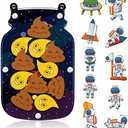 Qunclay Reward Jar for Kids Pot Training Reward Jar Classroom Incentive Good Behavior Responsibility Chart for Christmas Boys Girls Gift(Astronaut Style)