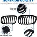 X3 G01 X4 G02 Grille - Black Kidney Grill Compatible With 2018-2021 X3 G01 2019-2021 X4 G02ABS Single Slat Gloss Black