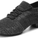 Women Standard Practice Social Dance Sneaker Beginner Dance Practice Shoes for Women Low Heel Ballroom Size 10