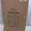 GarveeLife 22.5 in Tall Planters Set of 2, OutdoorIndoor Black Planter Pots, High Front Porch Planter Pots with Drainage HolesWater Level MonitorInner Bucket, Automatic Watering, White