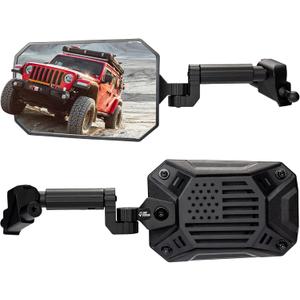 JOYTUTUS Mirrors Doors Off Compatible with 2018-2023 Wrangler JL/JLU & Gladiator JT, JL Side Mirrors with Ball Adapter, Wider View No Vibrate & Wobble (NOT FIT 2024 2025 Wrangler & Gladiator JT) (Black)