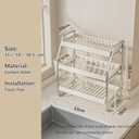 Spice Rack 3 Tier Kitchen Countertop Organiser Seasoning Rack Bathroom Tiered Shelf Skincare Standing Rack