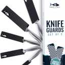 Set of 5 Knife Guards - Protective Knife Sheaths with Felt-Lined Interior for Sharp Blades, Textured Grip for Easy Handling, Fits Variety of Chef & Kitchen Knife Sizes