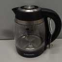 Chefman Electric Kettle, 1.8L 1500W, Hot Water Boiler, Removable Lid for Easy Cleaning, Auto Shut Off, Boil-Dry Protection, Stainless Steel Filter, BPA Free, Borosilicate Glass Electric Tea Kettle (Black)