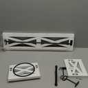 Ilyapa Rustic Towel Bar Toilet Paper Holder Set with Towel Ring for Bathroom- Wall Mounted Racks - White Wood & Black Metal Bar, Farmhouse Decor