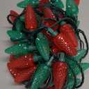 Brizled Red & Green Christmas Lights, 33ft 50 LED Faceted C9 Christmas Lights, Connectable Indoor Outdoor Roof String Light, 120V UL Certified Xmas Tree Light for Xmas Holiday Yard Garden Party