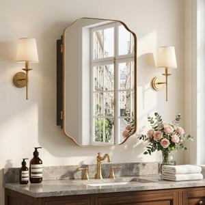 20"x26" Bathroom Medicine Cabinet Wall-Mounted Mirror with Storage