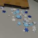 Fun Express 1" - 2" Bulk 100 Pieces Self-Adhesive Blue & White Felt Snowflakes