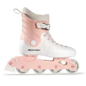 RollingBunny Inline Skates for Women Girls - Adult Inline Skates for Outdoor and Indoor, with Durable Outer Shell and Ankle Support, ABEC-7 Bearings, Solid and Comfortable, Size: US Women 8