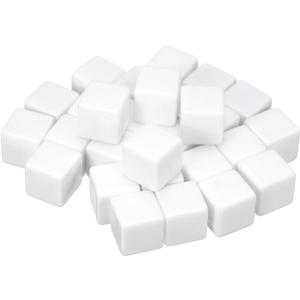 uxcell 20Pcs Acrylic Blank Dice, 20mm/0.79" Acrylic Six Sided Blank White Dice Blocks with Smoothed Surface for Board Games Party Fun