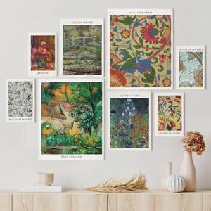 8 Pcs Art Acoustic Panels, Self-adhesive Soundproof Wall Panels, Decorative Famous Art Painting Sound Absorbing Panel, Acoustic Treatment for Studio, Home, Office