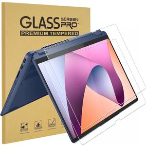 KEANBOLL 2 Pack Tempered Glass Screen Protector for Lenovo Ideapad Flex 5 / 5i 14 2-in-1 & IdeaPad 5 / 5i / 5x 14 2-in-1 & Flex 5i Chromebook Plus Touchscreen Laptop, (14 inch) - 9H Scratch Resistant