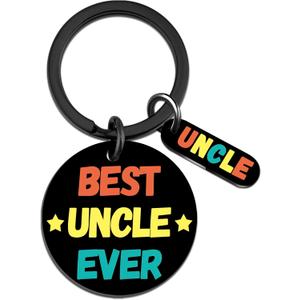 Uncle Gifts for Fathers Day Best Uncle Ever Keychain Best Uncles Gifts Birthday Gifts for Uncles from Niece Nephew Valentines Fathers Day Christmas Thanksgiving Gift Ideas (Black)