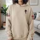 Regamor Custom Christian Hoodies for Men Women Faith Cross Jesus Hoodie Bible Religious Gifts Personalized Christmas (S)