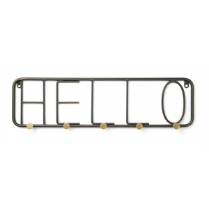 Hello Metal Rack With 5 Hooks 23.62" ×1.92"