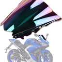 PSLER Windshield Windscreen Double Bubble for YZF R3 R25 2014-2018 2014 2015 2016 2017 2018(Iridium)