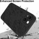 Case for iPhone 14 Plus Cute Flowers for Women Girls Floral Pattern Soft Slim Shockproof TPU Protective Cover,Anti-Scratch Lightweight Durable Design,Black