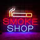 Smoke Shop Neon Sign for Business Advertising,Smoking Lounge,Man Cave Light,Home Bar or Garage Decor,Vibes Lights for Pub,Party.5V USB.