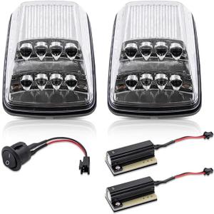 Front Wing Led Dynamic Turn Signal Lamps Light Corner Light Compatible with Benz W463 G-Class G500 G55 AMG G550 Clear Smoke (Clear Lens)