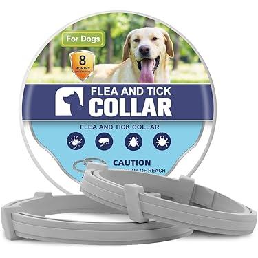 4 Pack Effective Flea Collar for Dogs, 25" Adjustable Natural Pet Flea and Tick Prevention Collars for Large Medium Small Dogs, Waterproof Fleas Ticks Collar for Puppies, 32 Months Protection, Purple