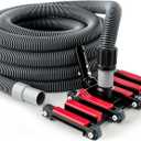 Sepetrel Professional Pool Vacuum Hose and Head Heavy Duty Hoses with Swivel Cuff and Weighted Flexible Vacuum Head, for Ingraound & Above Ground Pools, 25-FT+Vacuum Head