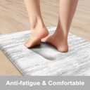 KIMODE Anti Fatigue Kitchen Mats for Floor, Abstract Farmhouse Kitchen Rugs, Cushioned Kitchen Floor Mats, Comfort Standing Mat for Sink, Laundry, Office, Desk Multi-Grey 17"x47"+17"x29"