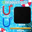 VioraWhite Pool Floating Horseshoe Set Pool Toss Combo Set Includes 4 Horseshoes, 1 Pegs, 1 EVA Mats for Adults Family Beach Swimming Summer Outdoor Party, 7.5 x 6.3 inches