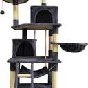 Cat Tree 60.63 inches Cat Tower for Indoor Cats, Multi-Level Cat Condo Furniture with Scratching Posts, Plush Perches, Activity Center with Cozy Basket & Hammock for Cats (Darkgray)