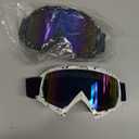 Braylin Adult Ski Goggles, 2-Pack Snowboard Goggles for Youth, Teens, Men & Women, Wide View Snowmobile Goggles (01.black Frame/Multicolor Lens+perlite White Frame/Multicolor Lens)