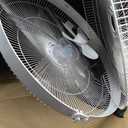 Amazon Basics 16-inch Quiet DC Motor Standing Floor Fan for Bedroom, 12 Speed with Remote, 3 Breeze Modes, Adjustable Height, Dual-Layered Blades, Timer, Energy Efficient (28W), White