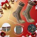 Women's Winter Knit Hat and Scarf Set with Touchscreen Gloves and Soft Warm Socks with Christmas Gift Box (Creamy White)