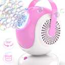 Pink Bubble Machine - Automatic Bubble Blower for Kids, Toddlers - Toys Gifts for Girls Ages 3+ Year Old, Easter, Outdoor, Birthday, Party Use