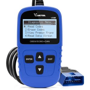 VDIAGTOOL VD10 OBD2 Scanner Code Reader Car Diagnostic Tool Engine Fault Code Reader for Turn Off CEL with Freeze Frame/I/M Readiness for All OBDII Protocol Cars, OBD2 Scanner Diagnostic Tool (Blue)