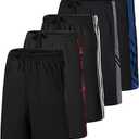 Resinta Real Essentials 5 Pack: Men’s 9" Mesh Shorts – Athletic Gym, Workout, Basketball, Running, Casual Lounge Activewear Pockets Size 7Y