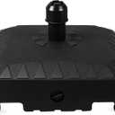 Patio Umbrella Base with 4 Rolling WheelsFillable & Movable Market Stand for Patio,Poolside, Deck,Garden (Black)