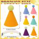 12pcs Mini Party Hats for Stuffed Animals, Birthday Party Cone Hats Dolls Dog Cat Rabbit Puppies Assorted Animal Birthday Decorations