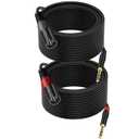 LanSenSu XLR to 1/4 TRS Stereo Adapter,XLR Male to 1/4 Inch (6.35mm) Stereo Balanced Microphone Stereo Audio Converter AdapterCable 2Pack (6.35mm to XLR Male-25ft)