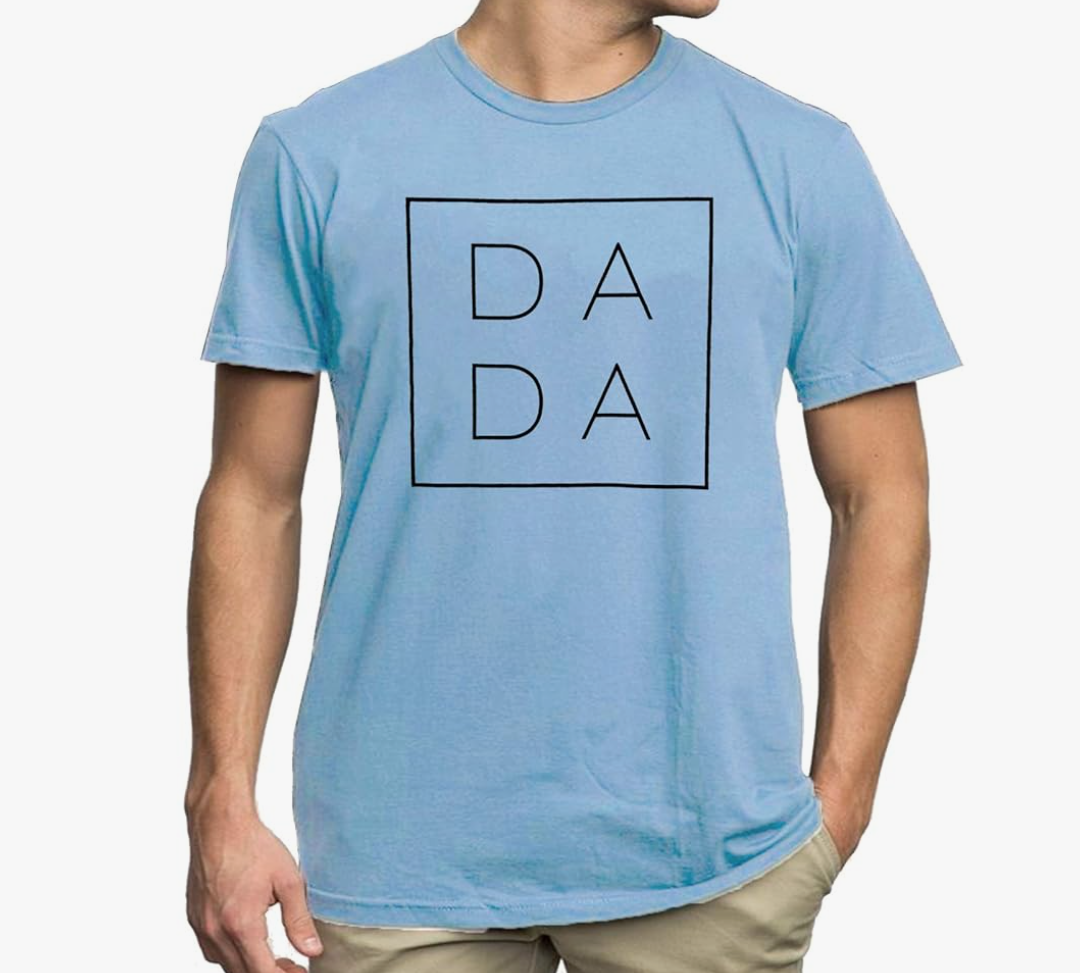 MNLYBABY Dad Shirts for Men Funny DADA Letter Print Graphic Tshirts Father Daddy Papa Gifts Tee Tops, Size 2XL