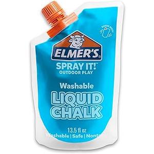 Elmer's Spray It! Outdoor Play Washable Liquid Chalk Refill Pouch, Blue, 1 Count