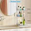 360 Rotating Makeup Organizer, 3 Tier Large Capacity Lazy Susan Bathroom Counter Organizer, Skincare Organizers, Spinning Perfume Organizer & Vanity Organizer Countertop (Classic Grey, 3 Tier)