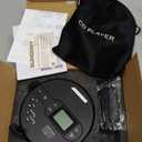 Sunoony Portable CD Player with Bluetooth, Discman CD Player for Car with FM Transmitter, Rechargeable CD Player Portable with Anti-Skip Protection, Headphones, AUX/USB Supported, LCD (Black)