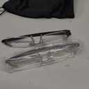 Bhigh 2 Pack Reading Glasses Blue Light Reading Glasses men's reading glasses for women Frameless Computer Reading Glasses, 1.5 Diopters