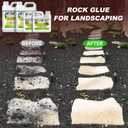 Rock Glue for Landscape, Mulch & Gravel Binder, Stones, Bark, Clear-Drying
