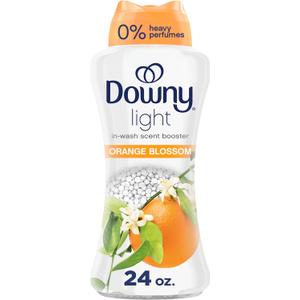 Downy Light Laundry Scent Booster Beads for Washer, Orange Blossom Scent, 24 oz, No Heavy Perfumes, Downy Scent Booster Beads, Laundry Scent Boosters (24 Ounce (Pack of 1))