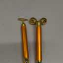 Amirce Face Massager Roller Golden 3D Roller Electric Facial Roller and T Shape Facial Roller Massager Kit Face Rollers