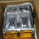 Headlight Assembly Compatible with GMC Sierra 2007-2013 Halogen Head lamp, OE-Style Headlamp Replacement for 22853029 22853030 GM2502283 GM2503283, Bulbs Included, Chrome Housing Amber Reflector