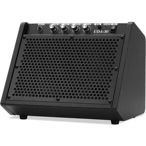 Electric Drum Amplifier 30W Wireless Drum Speaker with 3-Band EQ, Portable E Drum Amp for Electronic Drum Set, Guitar & Keyboard, Compact Practice Amp for Home Studio