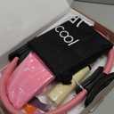 LIONSCOOL Pilates Ring Set  14" Anti-Deformation Magic Circle with Padded Handles, Mini Ball, Resistance Bands, Guide & Bag (Pink Pro)