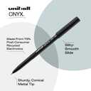 uniball Onyx Rollerball Pens, Micro Point (0.5mm), Black