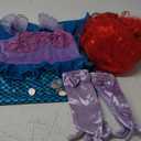 Little Girls Mermaid Costume Princess Dress Up Ariel Outfits with Accessories Wig Birthday Party Halloween Cosplay (5-6 Years, Blue)